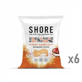 Shore Smoky Barbecue Seaweed Chips 6x25g