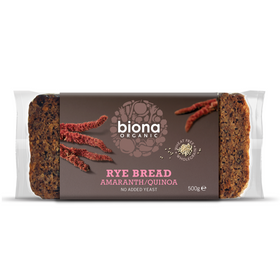 Biona Organic Amaranth & Quinoa Rye Bread 500g (7pk)