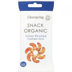 Clearspring Snack Organic Roasted Tamari Cashew Nuts 30g