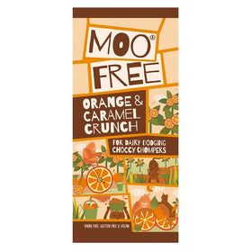 Moo Free Dairy-Free Orange & Caramel Crunch M!lk Chocolate Bar 80g