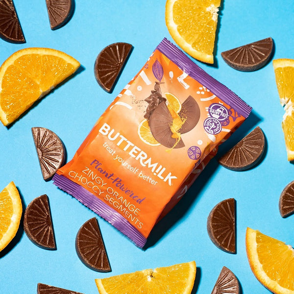 Buttermilk Dairy Free Orange Choccy Segments 100g (3pk)