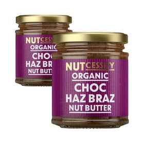 Nutcessity Organic Chocolate Haz Braz Nut Butter 2x170g
