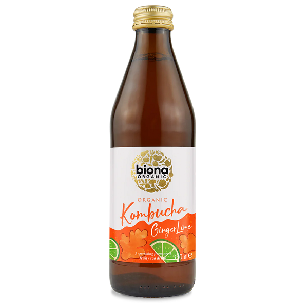 Biona Organic Kombucha Ginger Lime 330ml (6pk)