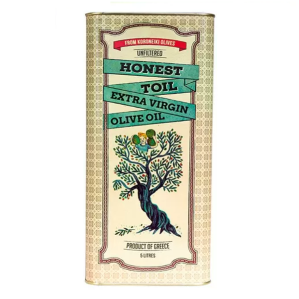 Honest Toil Unfiltered Extra Virgin Olive Oil 5L