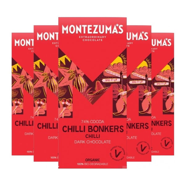 Montezuma's 74% Cocoa Chilli Bonkers Chilli Dark Chocolate 90g (12pk)