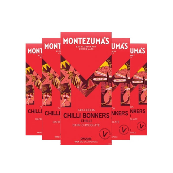 Montezuma's 74% Cocoa Chilli Bonkers Chilli Dark Chocolate 90g (12pk)