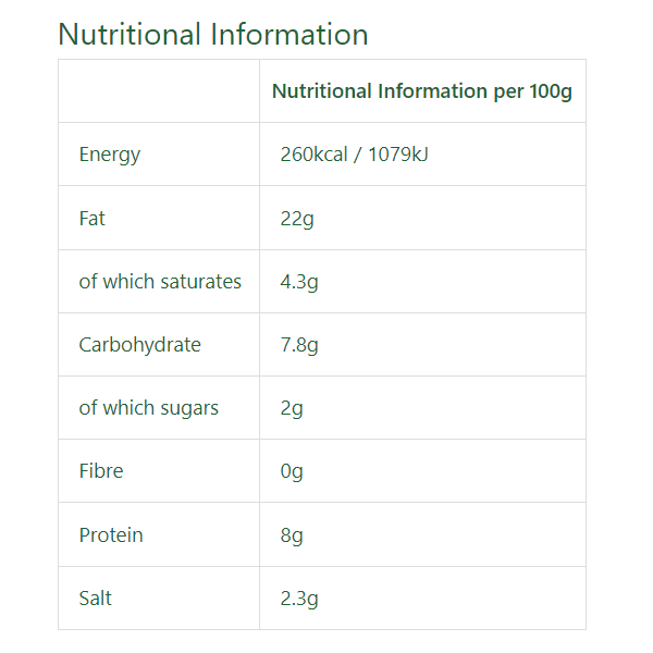 Nutty Artisan Food Co Aged with Wild Garlic 165g