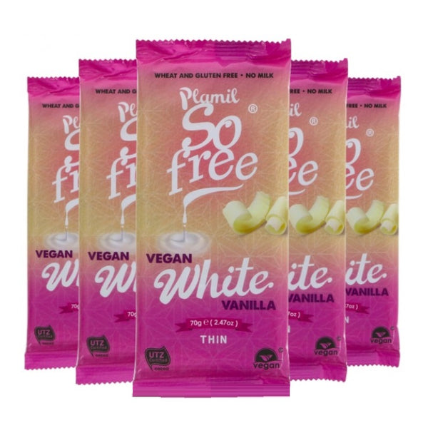 Plamil So Free Vegan White Vanilla Chocolate 70g (12pk)