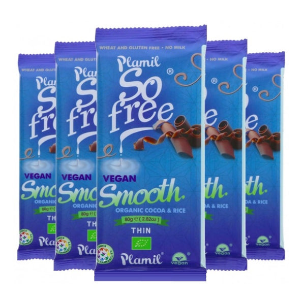 Plamil Vegan Smooth Organic Cocoa & Rice Chocolate 80g (12pk)