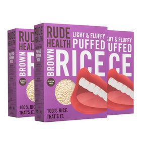 Rude Health Whole-Grain Puffed Brown Rice 225g (4pk)
