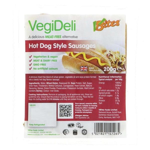 VBITES Hot Dogs 200g (6pk)