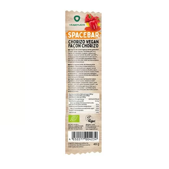 Veggyness Organic Chorizo Spacebar 40g