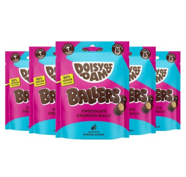 Doisy & Dam Ballers - Crunchy Dark Chocolate Balls 75g (7pk)