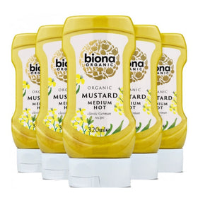 Biona Organic Medium Hot Squeezy Mustard 300ml (6pk)
