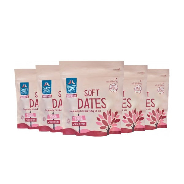 Crazy Jack Organic Snack & Share Ready To Eat Soft Dates 200g (12pk)