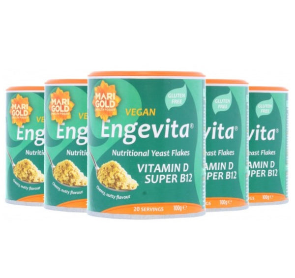 Marigold Vegan Engevita Yeast Flakes with Added B12 100g (6pk)