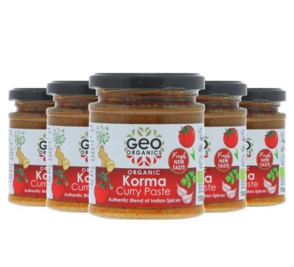 Geo Organics Indian Organic Korma Curry Paste 180g (6pk)