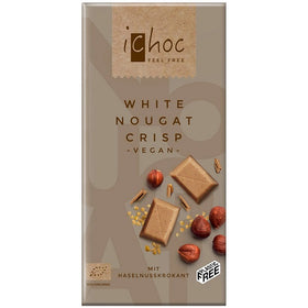 iChoc White Nougat Crisp Rice Chocolate Bar 80g (10pk)