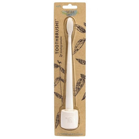Natural Family Co. Biodegradable Toothbrush & Stand - Ivory Desert