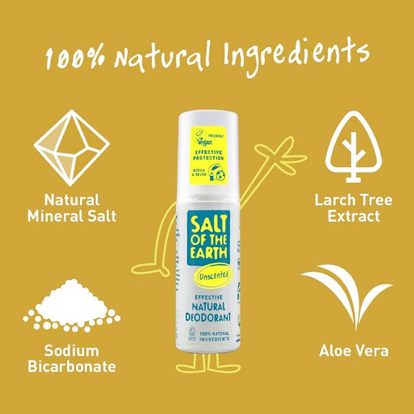 Salt Of The Earth - Unscented Natural Deodorant Spray 100ml