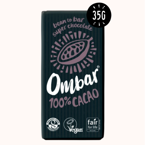 Ombar Vegan 100% Cacao Chocolate Bar 35g