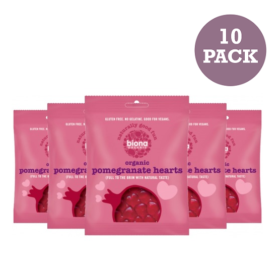 Biona Organic Pomegranate Hearts 75g (10pk)