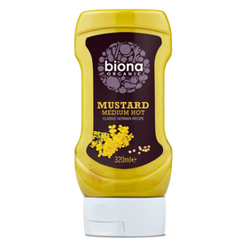Biona Organic Medium Hot Squeezy Mustard 320ml