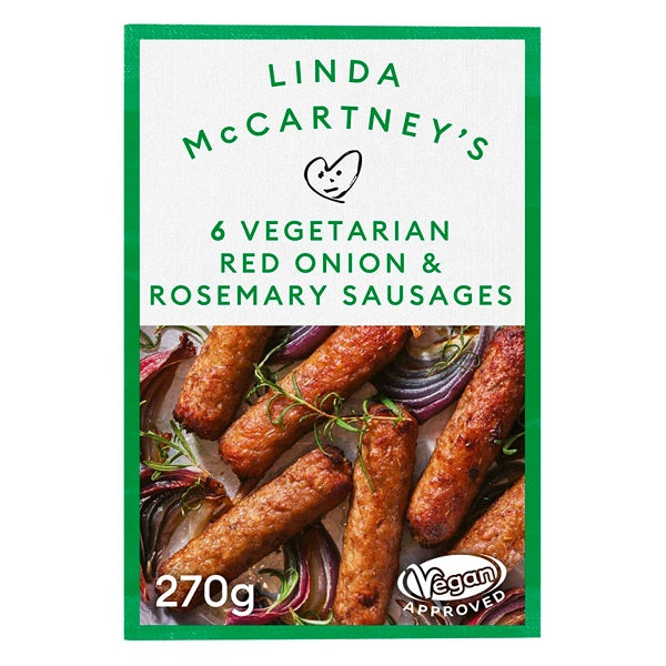 Linda McCartney's Vegan Red Onion & Rosemary Sausages 270g (6pk)