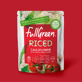 Fullgreen Riced - Cauliflower Rice With Tomato Garlic & Herbs 200g