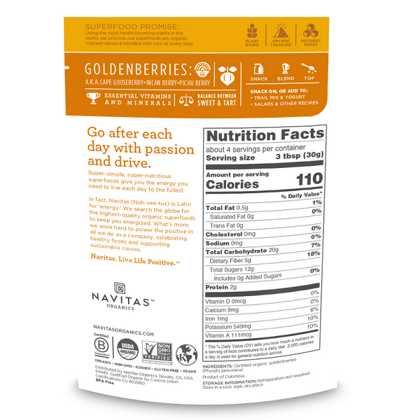 Navitas Organics - Organic Golden Berries 227g