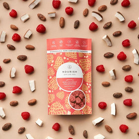 Nourish Organic Raspberry Coconut Crunch Mini Macaroons 110g