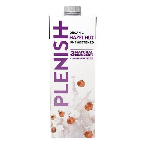 Plenish Long Life Unsweetened Organic Hazelnut M*Lk 1Ltr (2pk)