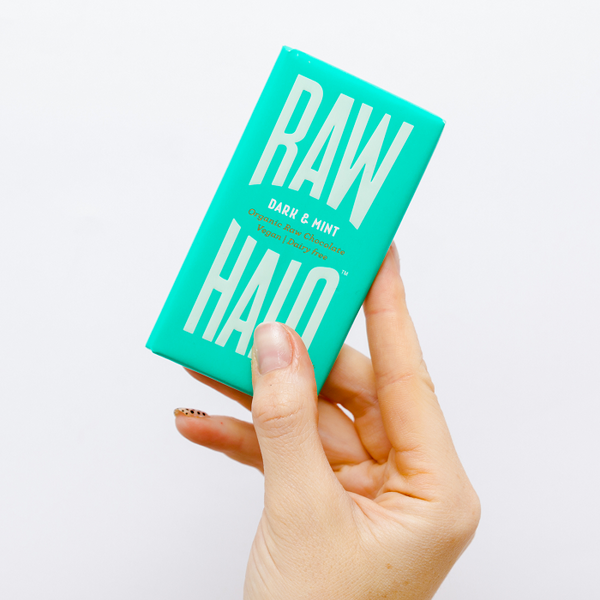 Raw Halo Vegan Dark & Mint Chocolate Bar 35g