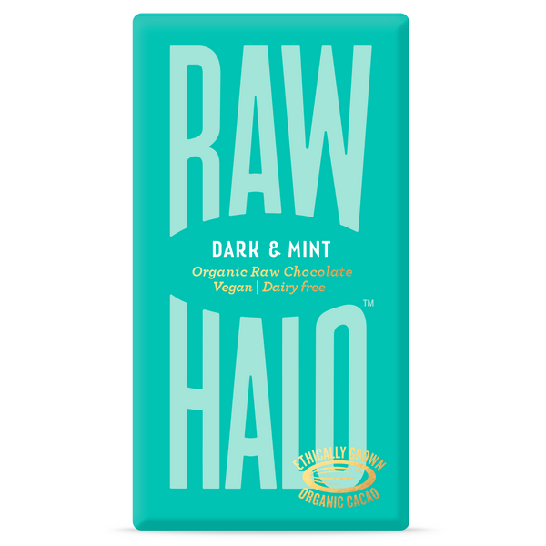 Raw Halo Vegan Dark & Mint Chocolate Bar 35g