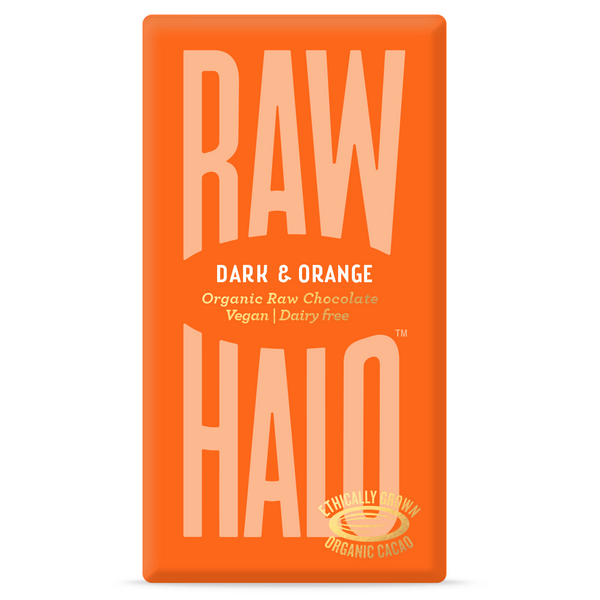 Raw Halo Vegan Dark & Orange Chocolate Bar 35g