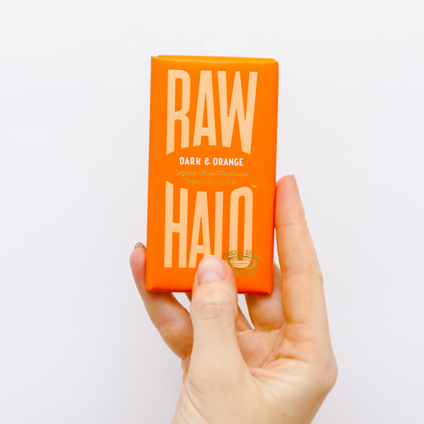 Raw Halo Vegan Dark & Orange Chocolate Bar 35g