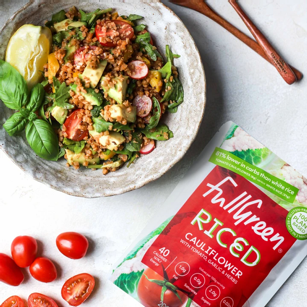Fullgreen Riced - Cauliflower Rice With Tomato Garlic & Herbs 200g (6pk)