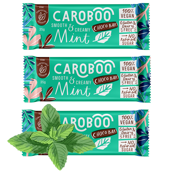 Caroboo Smooth & Creamy Mint Choco Bar 35g (3pk)