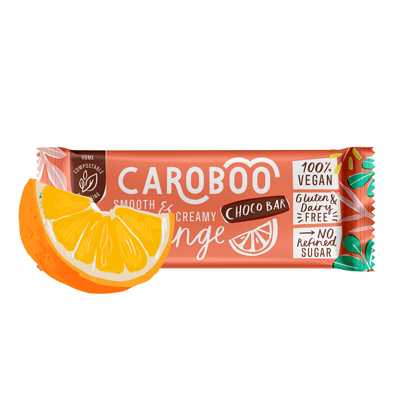 Caroboo Smooth & Creamy Orange Choco Bar 35g