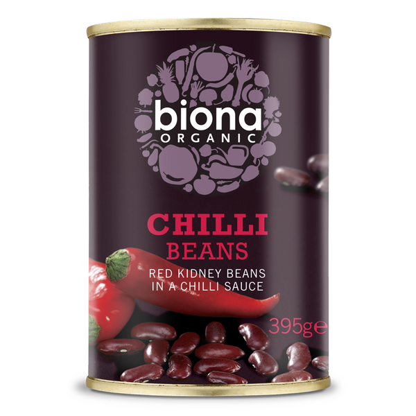 Biona Organic Chilli Beans - Red Kidney Beans in Chilli Sauce 395g