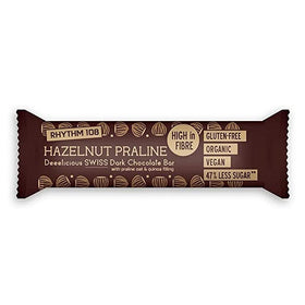 Rhythm 108 Hazelnut Praline Swiss Dark Chocolate Bar 33g