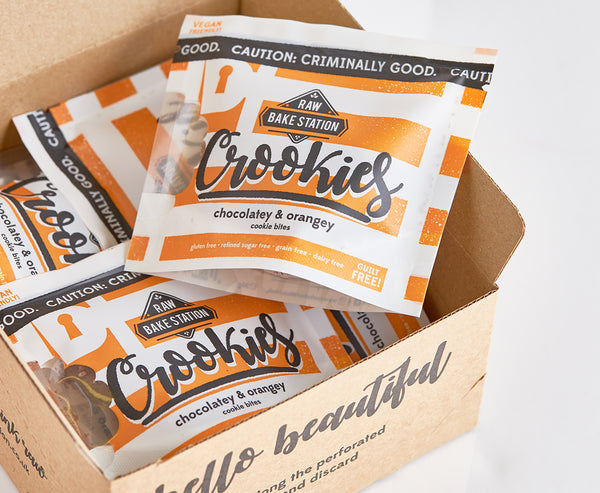Raw Bake Station Crookies - Chocolatey Orangey Cookie Bites