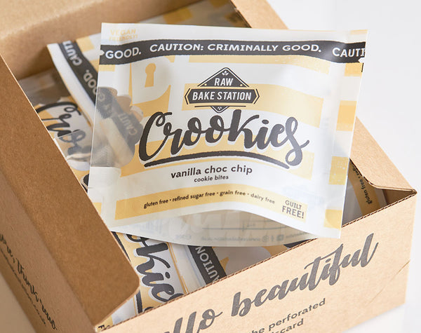 Raw Bake Station Crookies - Vanilla Choc Chip Cookie Bites