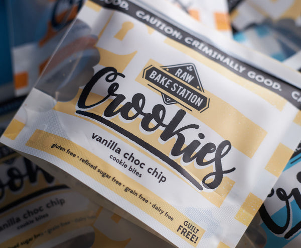 Raw Bake Station Crookies - Vanilla Choc Chip Cookie Bites
