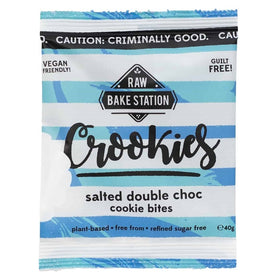 Raw Bake Station Crookies - Salted Double Choc Cookie Bites