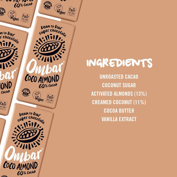 Ombar Vegan Coco Almond Chocolate Bar 70g