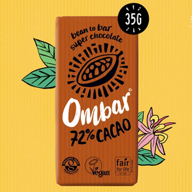 Ombar Vegan 72% Cacao Chocolate Bar 35g