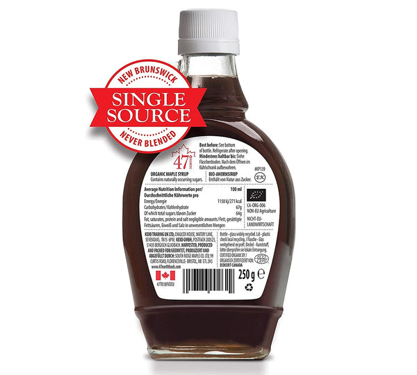 47 North Canadian Organic Very Dark Maple Syrup 250g
