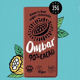 Ombar Vegan 90% Cacao Chocolate Bar 35g