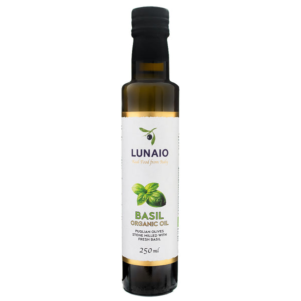 Lunaio Basil Infused Organic Extra Virgin Oil 250ml